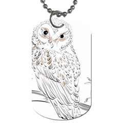 Owl Bird Wildlife Bird Of Prey Dog Tag (one Side) by Modalart