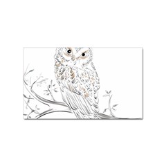 Owl Bird Wildlife Bird Of Prey Sticker Rectangular (10 Pack) by Modalart