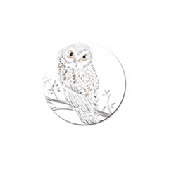 Owl Bird Wildlife Bird Of Prey Golf Ball Marker by Modalart