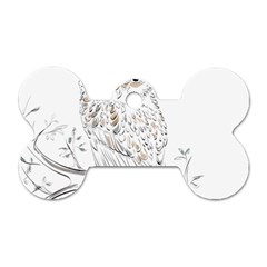 Owl Bird Wildlife Bird Of Prey Dog Tag Bone (two Sides) by Modalart