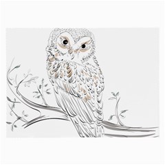 Owl Bird Wildlife Bird Of Prey Large Glasses Cloth (2 Sides)