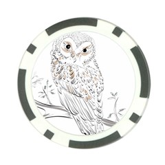 Owl Bird Wildlife Bird Of Prey Poker Chip Card Guard