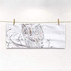 Owl Bird Wildlife Bird Of Prey Hand Towel