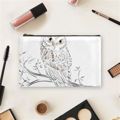 Owl Bird Wildlife Bird Of Prey Cosmetic Bag (Medium)