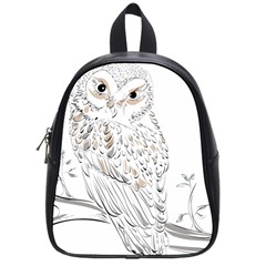 Owl Bird Wildlife Bird Of Prey School Bag (Small)