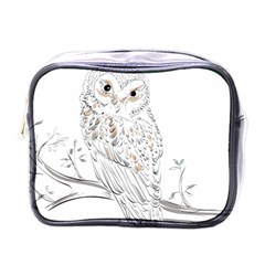 Owl Bird Wildlife Bird Of Prey Mini Toiletries Bag (one Side)