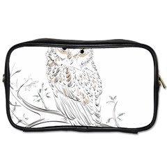 Owl Bird Wildlife Bird Of Prey Toiletries Bag (one Side) by Modalart