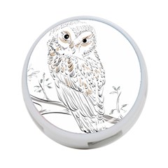 Owl Bird Wildlife Bird Of Prey 4-port Usb Hub (one Side)