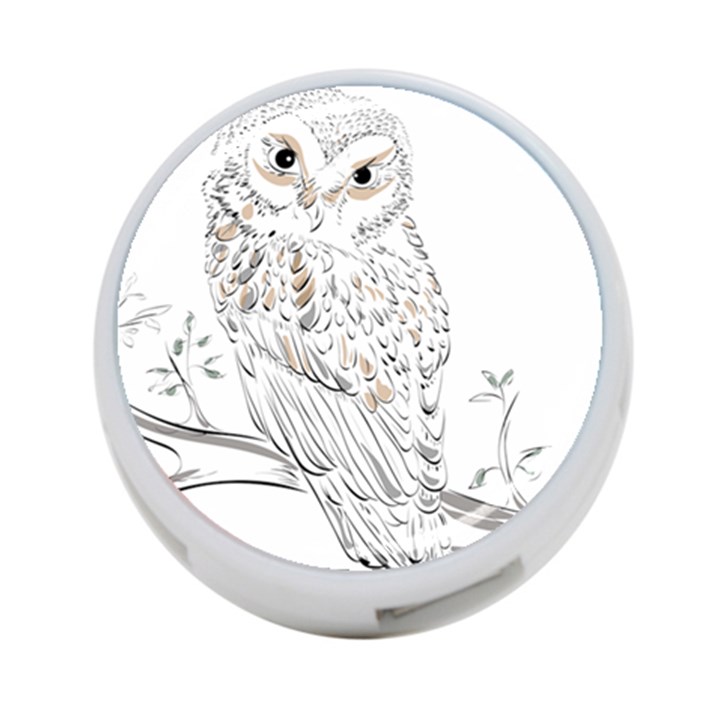 Owl Bird Wildlife Bird Of Prey 4-Port USB Hub (One Side)