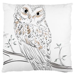 Owl Bird Wildlife Bird Of Prey Large Cushion Case (One Side)