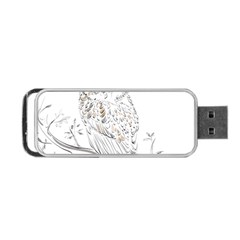 Owl Bird Wildlife Bird Of Prey Portable Usb Flash (one Side) by Modalart