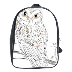 Owl Bird Wildlife Bird Of Prey School Bag (xl)