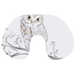 Owl Bird Wildlife Bird Of Prey Travel Neck Pillow