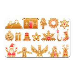 Gingerbread Food Snack Seasonal Magnet (rectangular) by Modalart