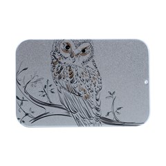 Owl Bird Wildlife Bird Of Prey Open Lid Metal Box (Silver)  