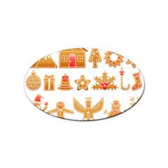 Gingerbread Food Snack Seasonal Sticker Oval (100 Pack) by Modalart