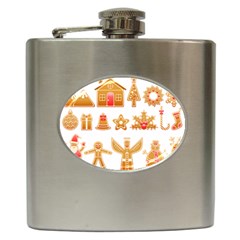 Gingerbread Food Snack Seasonal Hip Flask (6 Oz) by Modalart