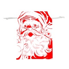 Santa Claus Red Christmas Lightweight Drawstring Pouch (l) by Modalart