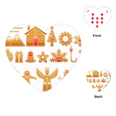 Gingerbread Food Snack Seasonal Playing Cards Single Design (heart) by Modalart