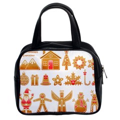 Gingerbread Food Snack Seasonal Classic Handbag (two Sides) by Modalart