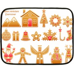 Gingerbread Food Snack Seasonal Fleece Blanket (mini) by Modalart