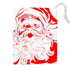 Santa Claus Red Christmas Drawstring Pouch (4xl)