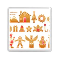 Gingerbread Food Snack Seasonal Memory Card Reader (square) by Modalart