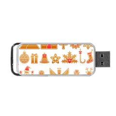 Gingerbread Food Snack Seasonal Portable Usb Flash (two Sides) by Modalart