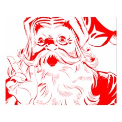 Santa Claus Red Christmas Premium Plush Fleece Blanket (large) by Modalart