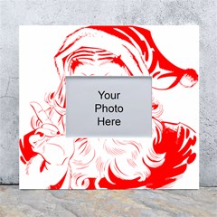 Santa Claus Red Christmas White Wall Photo Frame 5  X 7  by Modalart