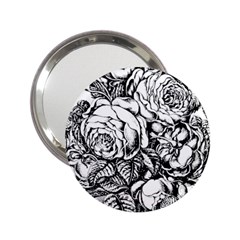 Roses Bouquet Flowers Sketch 2 25  Handbag Mirrors by Modalart