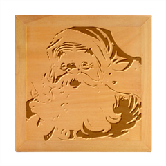 Santa Claus Red Christmas Wood Photo Frame Cube by Modalart