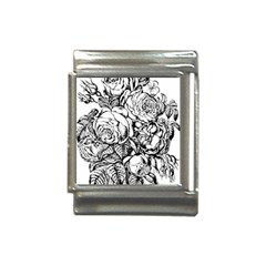 Roses Bouquet Flowers Sketch Italian Charm (13mm) by Modalart