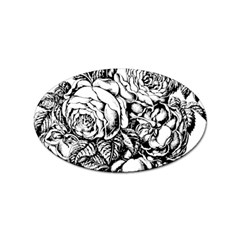 Roses Bouquet Flowers Sketch Sticker Oval (10 Pack) by Modalart