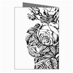 Roses Bouquet Flowers Sketch Greeting Cards (Pkg of 8) Right