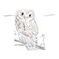 Owl Bird Wildlife Bird Of Prey Lightweight Drawstring Pouch (s) by Modalart