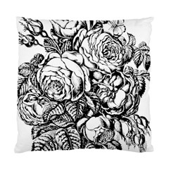 Roses Bouquet Flowers Sketch Standard Cushion Case (one Side) by Modalart