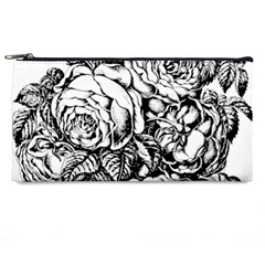 Roses Bouquet Flowers Sketch Pencil Case by Modalart