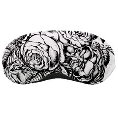 Roses Bouquet Flowers Sketch Sleep Mask by Modalart