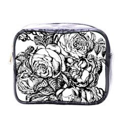 Roses Bouquet Flowers Sketch Mini Toiletries Bag (one Side) by Modalart