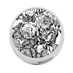 Roses Bouquet Flowers Sketch 4-port Usb Hub (one Side) by Modalart