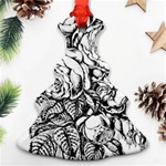 Roses Bouquet Flowers Sketch Christmas Tree Ornament (Two Sides) Front