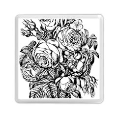 Roses Bouquet Flowers Sketch Memory Card Reader (square) by Modalart