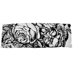 Roses Bouquet Flowers Sketch Body Pillow Case Dakimakura (two Sides) by Modalart