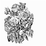 Roses Bouquet Flowers Sketch Large Garden Flag (Two Sides) Front