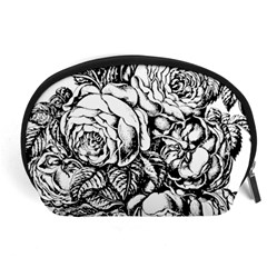 Roses Bouquet Flowers Sketch Accessory Pouch (large) by Modalart