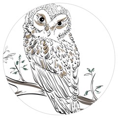 Owl Bird Wildlife Bird Of Prey Uv Print Acrylic Ornament Round by Modalart