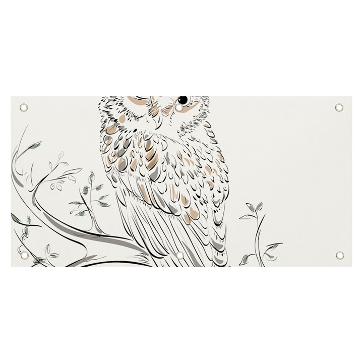 Owl Bird Wildlife Bird Of Prey Banner and Sign 6  x 3 