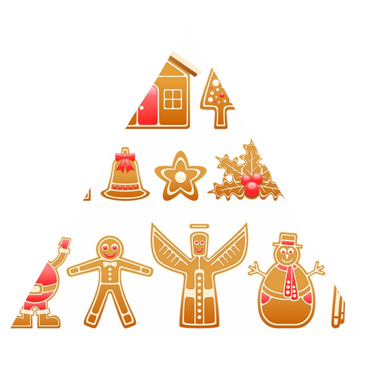 Gingerbread Food Snack Seasonal Wooden Puzzle Triangle