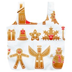 Gingerbread Food Snack Seasonal Full Print Recycle Bag (xxxl) by Modalart